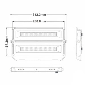 Faro LED modulare per esterno faretto impermeabile IP65 staffa orientabile luci giardino negozio tabelle insegne potenza 200W