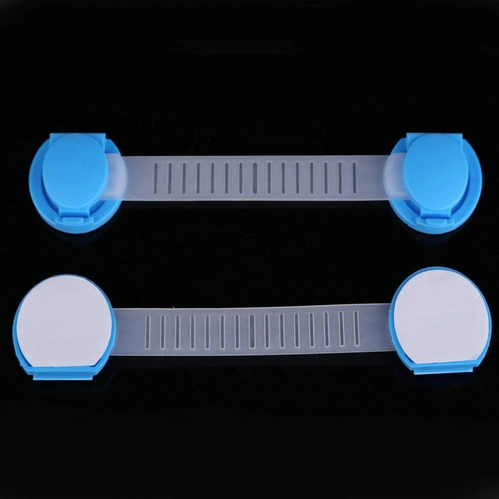 Trade Shop - Set 5 Fascette Chiusure Per Mobili Cassetti Frigo Sicurezza Protezione Bambini -