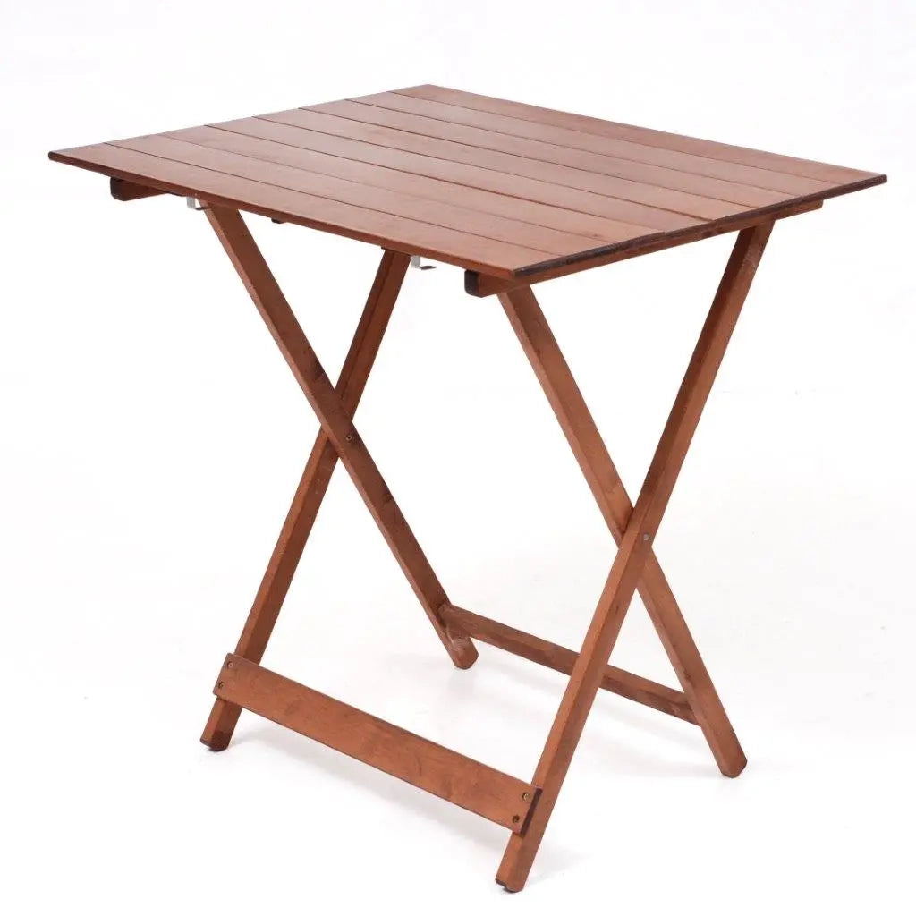 Tavolo pic nic pieghevole noce 60x80 cm in legno di faggio
