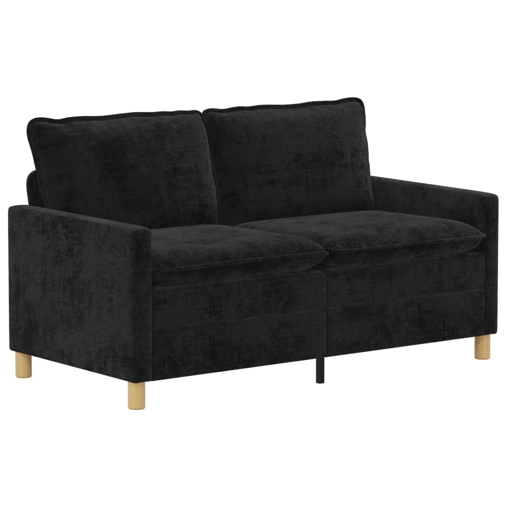 Set di divani 2 pcs Nero Poliestere