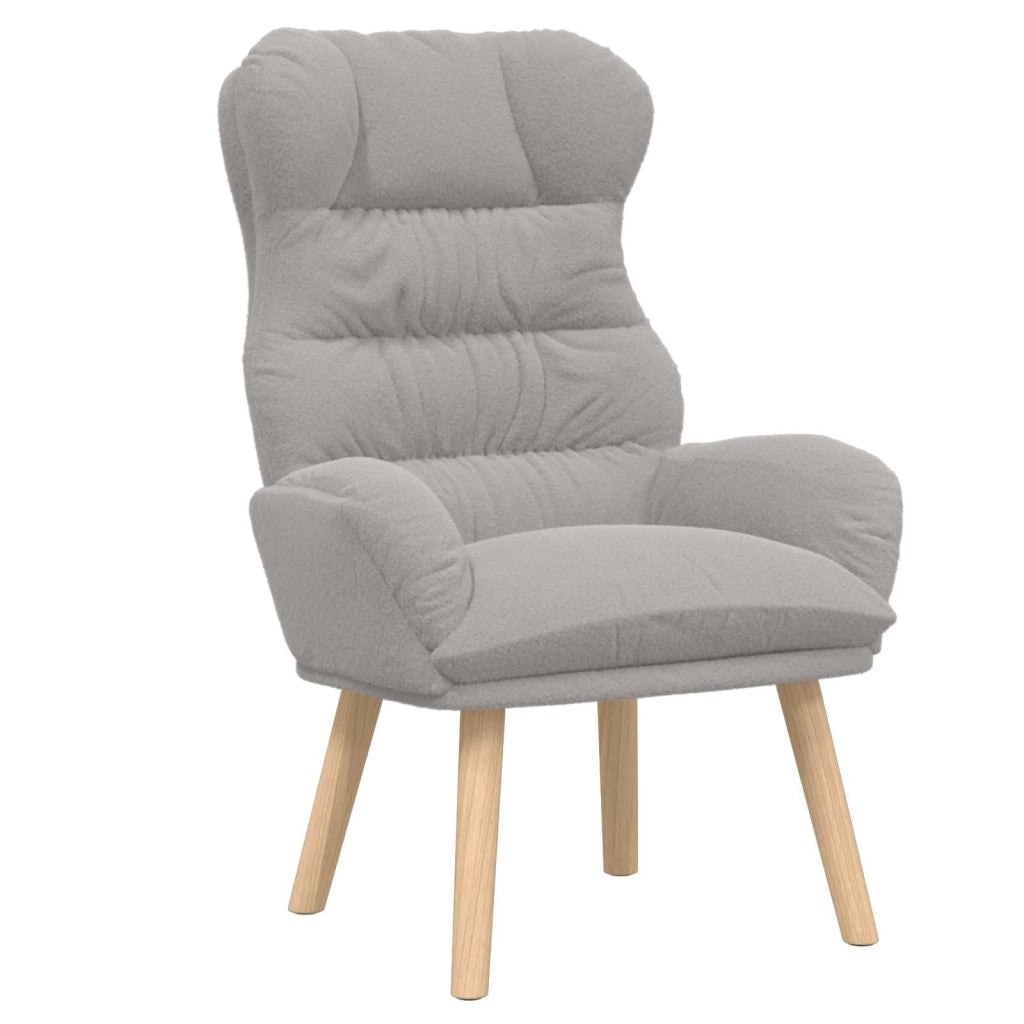 poltrona Grigio chiaro 69 x 74 x 93 cm Tessuto Sherpa 42001880
