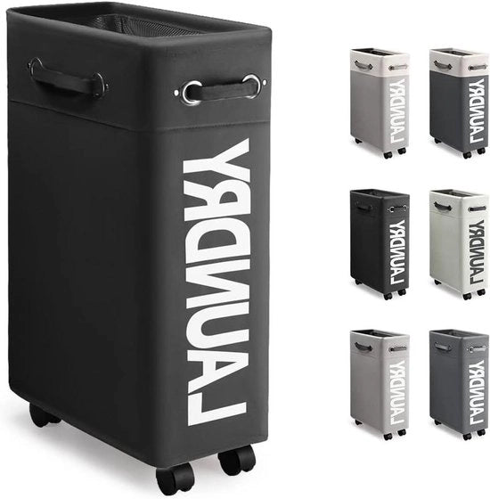 Aspirapolvere pieghevole con ruote - 45L - Nero - Extra Sottile