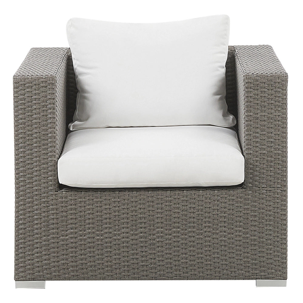 Set da giardino cuscini color crema in rattan color talpa per 8 persone set da 5 pezzi per esterni
