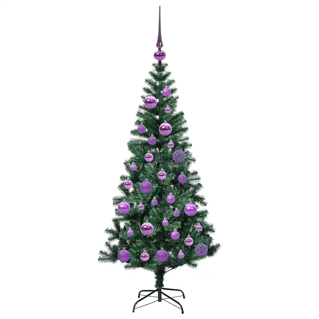 Albero di Natale | Decorazioni natalizie artificiale con luci integrate Verde 120 cm