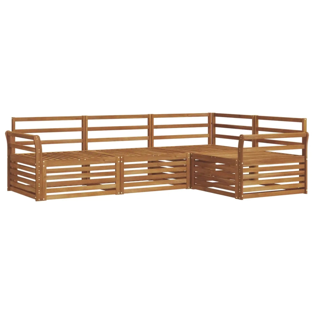 Set di divani da esterno 4 pcs Naturale