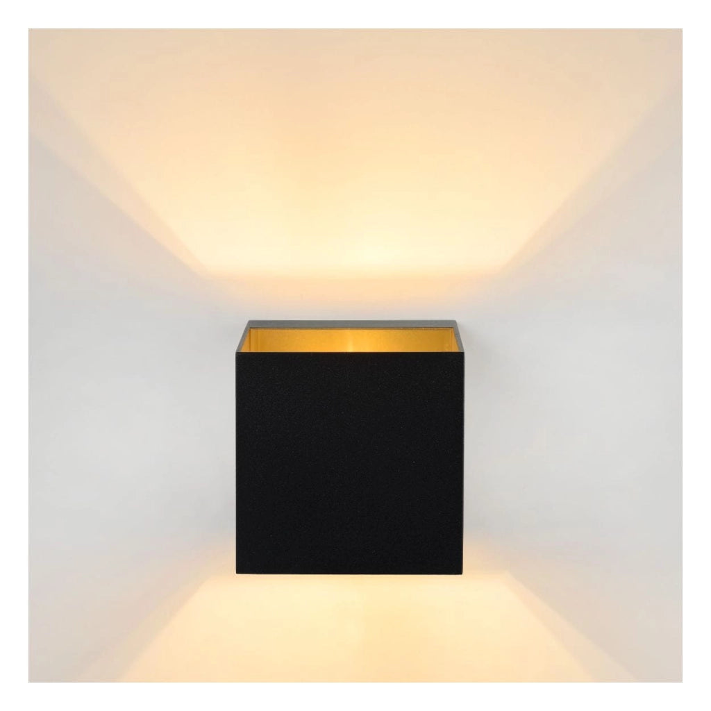 Applique Lucide Devi nera/ottone G9 42W in alluminio