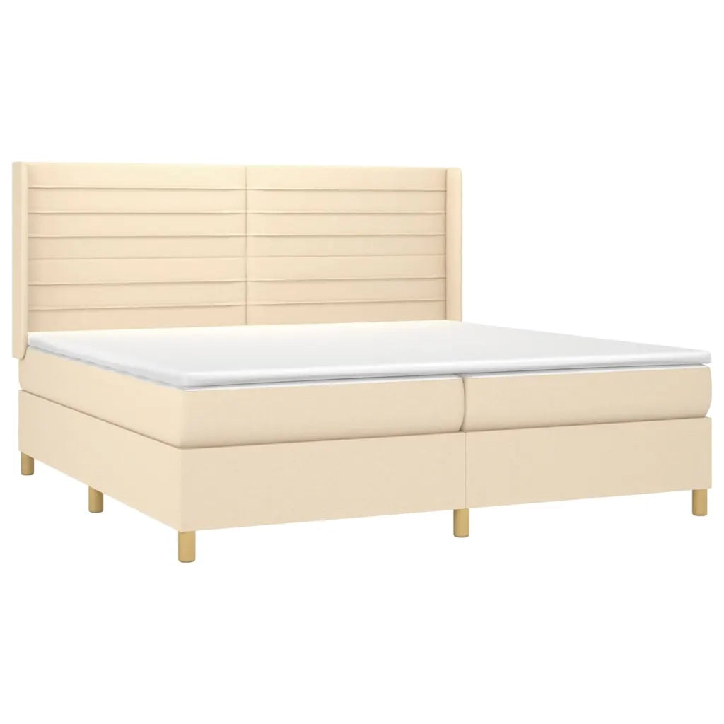 Letto a Molle Materasso e LED bianco 200x200cm in Tessuto cod mxl 61261