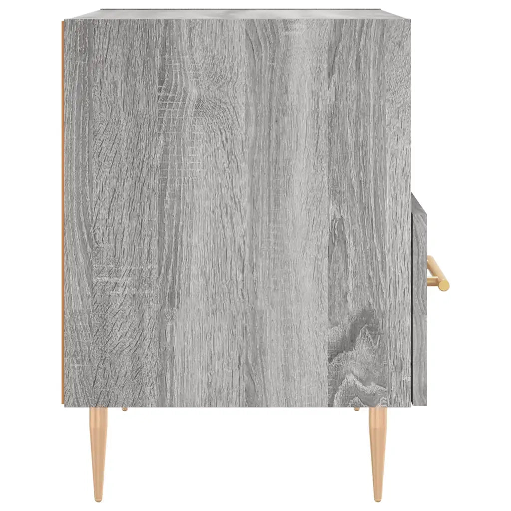 Set di 2 Comodini | Armadio da Notte | Mobiletto da notte Grigio Sonoma 40x35x47,5 cm in Legno Multistrato