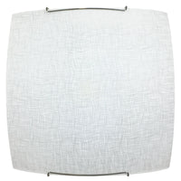 Plafoniera 2xE27 Ganci Cromo Vetro Lastra Serigrafato Bianco E-Energy Rebecca