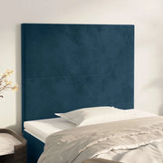 Testiera-Testata-Testiera Decorativa Blu Scuro 80x5x118/128 cm Velluto 442238