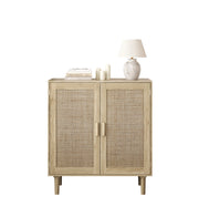 Credenza a 2 ante con ante magnetiche e 2 vani aperti per soggiorno e ingresso; 80 × 40 × 88 cm