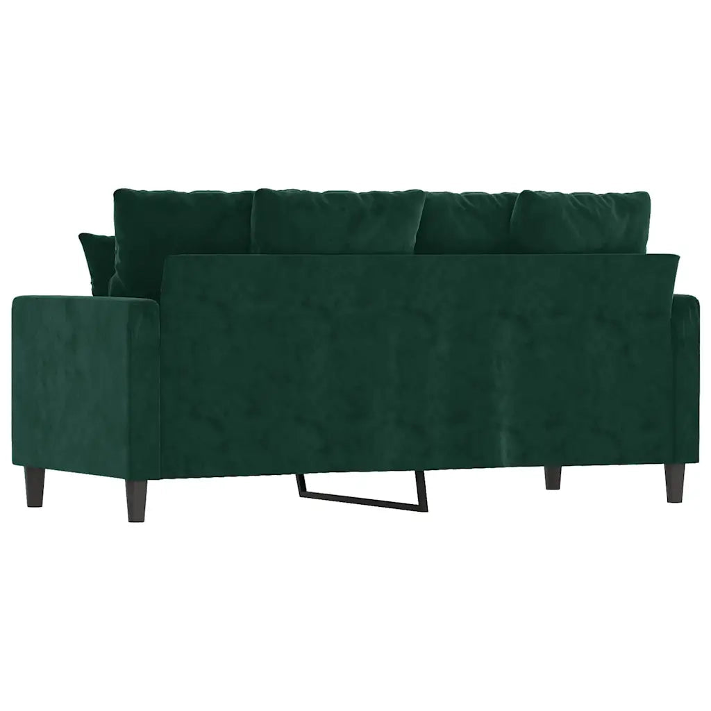 Divano | Divano da soggiorno | Sofa a 2 Posti Verde Scuro 140 cm in Velluto
