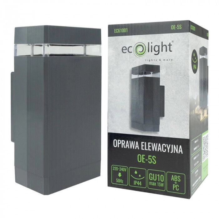 Applique esterno moderno antracite GU10 15W Ecolight