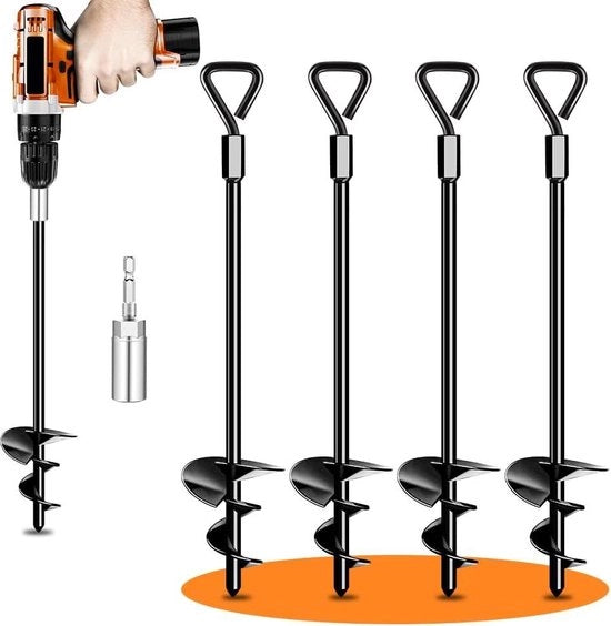 Telaio per tende da campeggio in acciaio pesante 14 pollici, 4-pack, per tende da campeggio, ombrelloni, carport, capanne, set di altalene