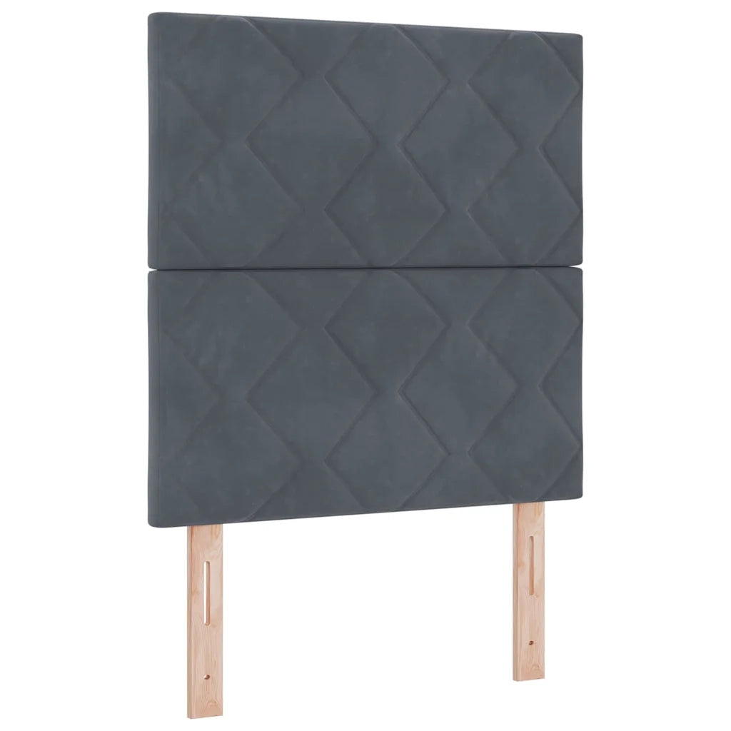 Letto a Sorgente LED Grigio scuro 80 x 200 cm Tessuto 3343341