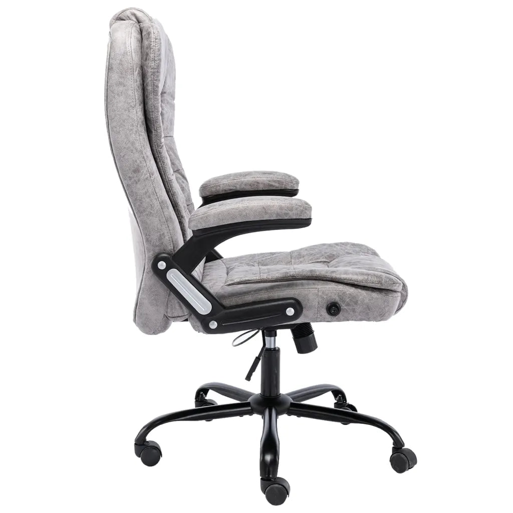 vidaXL Sedia da Ufficio Grigio Chiaro in Scamosciato