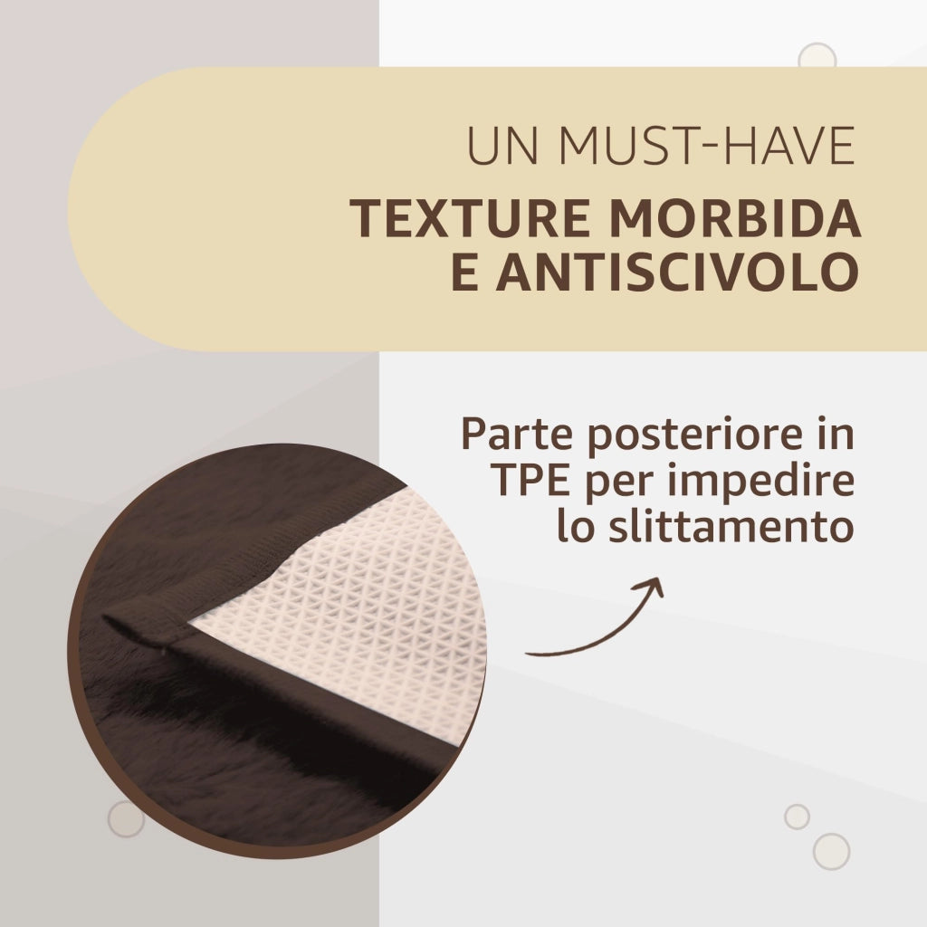 SONIT - 2x Tappeto Scendiletto Moderno 50x80cm - Tappeto per Camera e Salotto - Tappeto Scendiletto Assorbente e Antiscivolo - Tappeto Morbido Colore: TORTORA