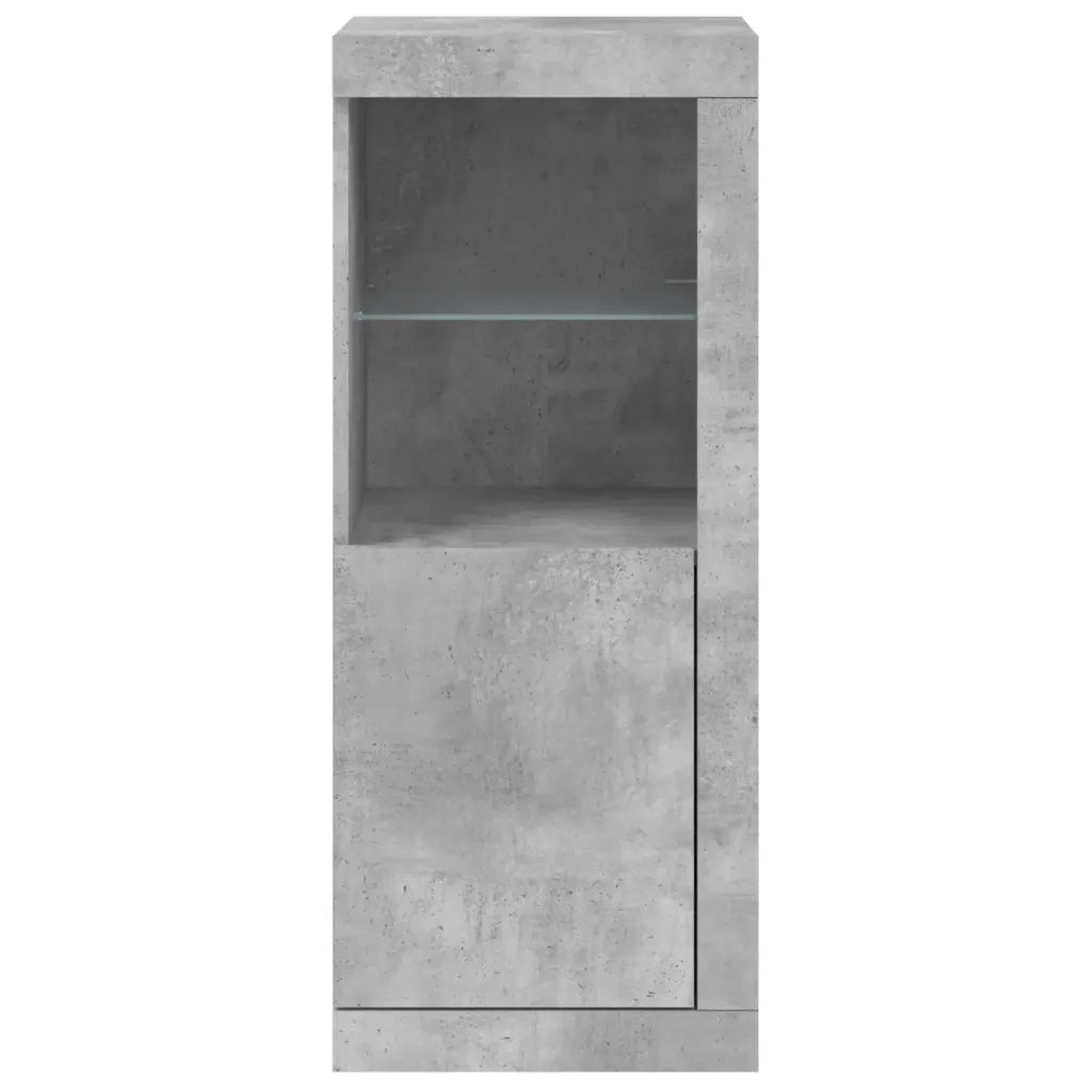 Credenza con Luci LED Grigio Cemento 41x37x100 cm 836647