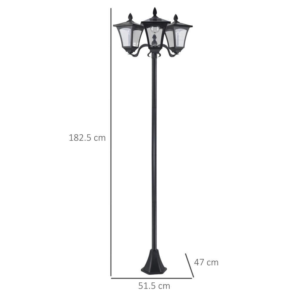Lampada solare da giardino in acciaio inox