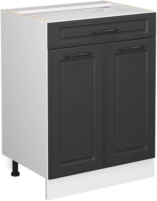 Frontale cucina R-Line, Antracite casa di campagna, 59.2 x 70.8 cm frontale del mobile per mobile base con cassetti