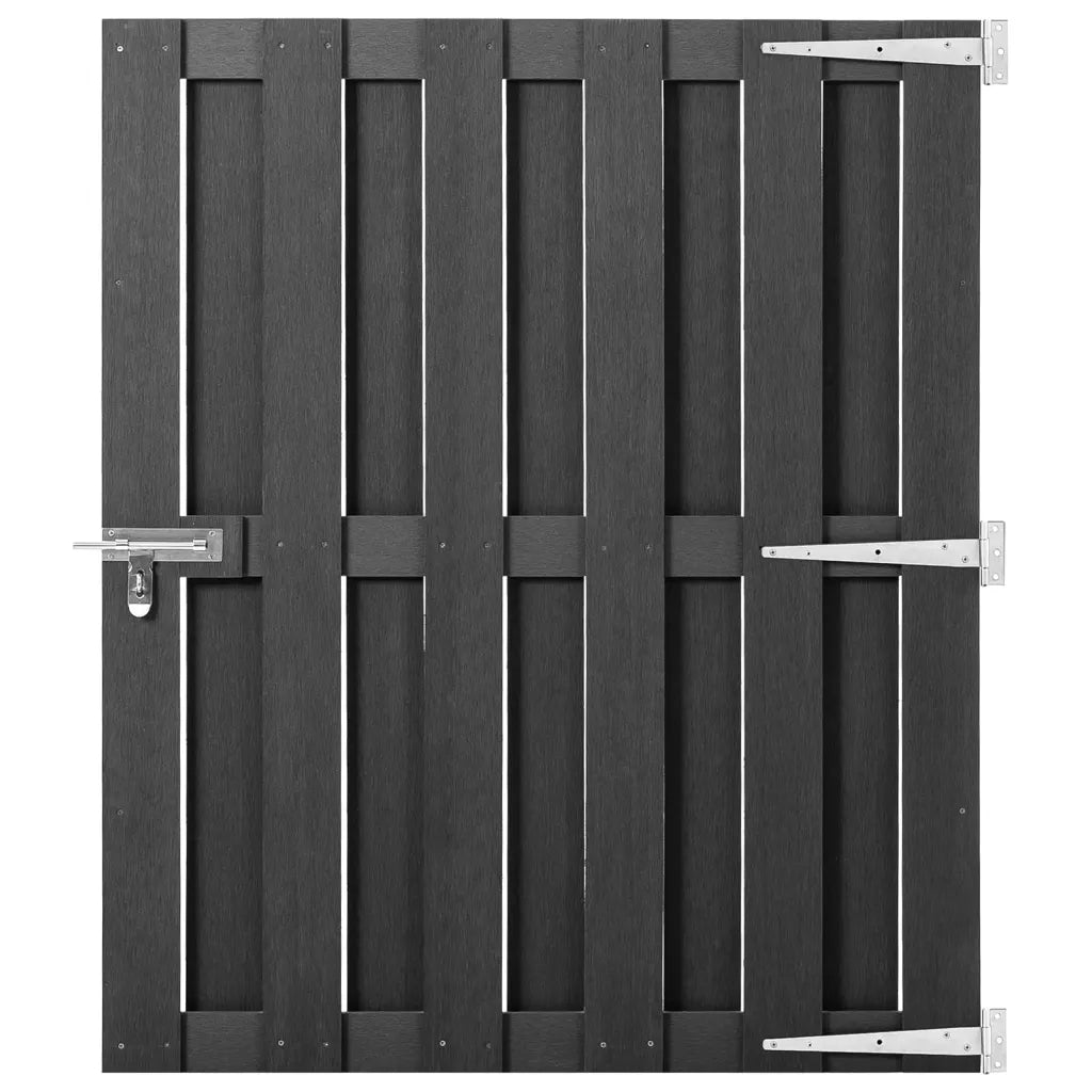 Cancello da Giardino in WPC 100x112 cm Grigio 318103