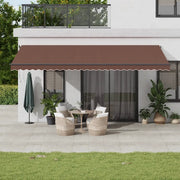 vidaXL Tenda da Sole Retrattile Automatica Marrone 600x350 cm