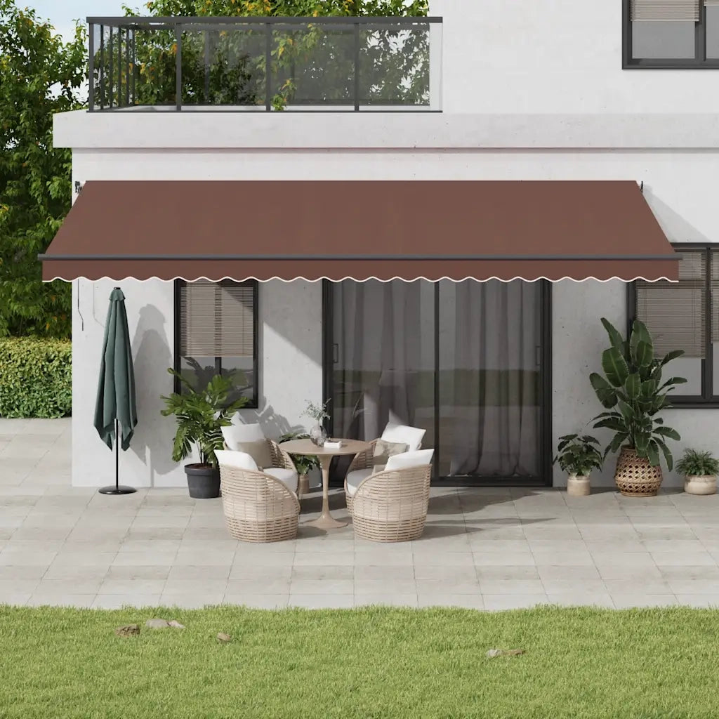vidaXL Tenda da Sole Retrattile Automatica Marrone 600x350 cm
