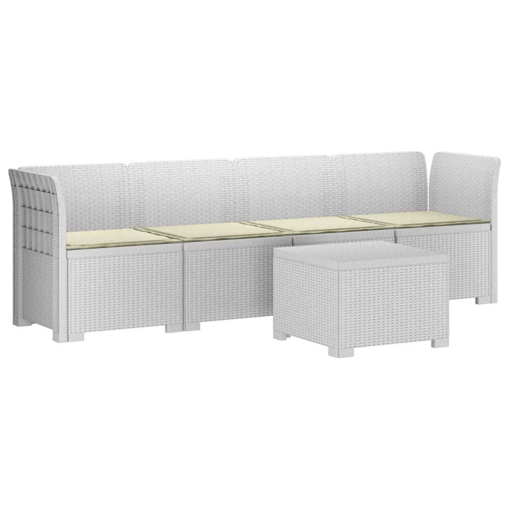 Divano da Giardino a 4 Posti con Cuscini in Stile Rattan PP 3443862