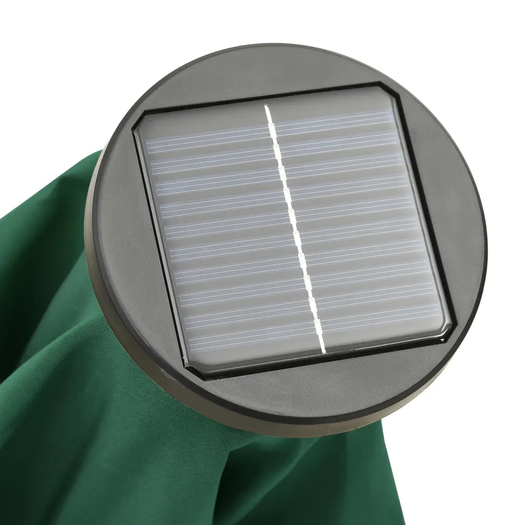 Ombrellone da Giardino con Luci LED Verde 200x211 cm Alluminio 313558