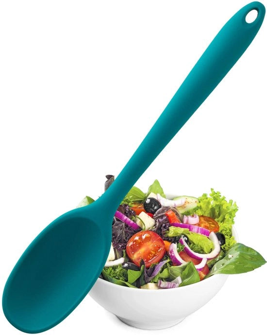 Grossa Spatola in Silicone, Blu Lagune, Resistent al Lavastoviglie, Ideale per Pannelli Antiaffettanti. Alternativa Igiene per il Legno, Resistente a Odori, Macchie e Calore (260)