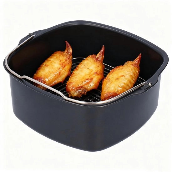 Forma da torta 18 cm - Resistentente alla lavastoviglie - Sicuro per alimenti in acciaio - Adatto per forno a frittura HD9925/HD9860/HD9905 - Resistente al calore - Cucina sana - Forma da torta