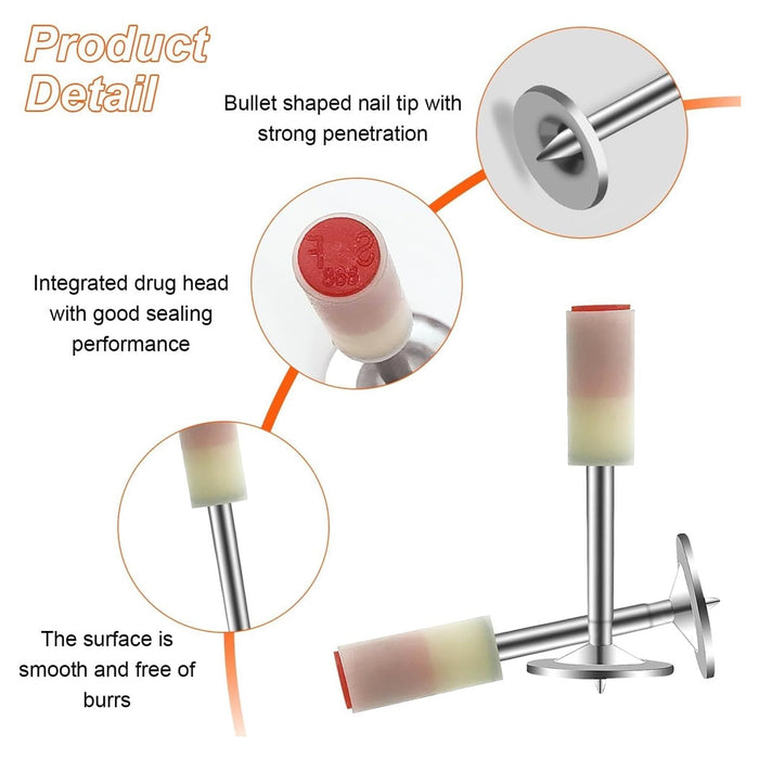 Trade Shop - 100pz Chiodi Per Pistola Sparachiodi Rivetti Strumento Fissaggio Per Cemento Ferro         