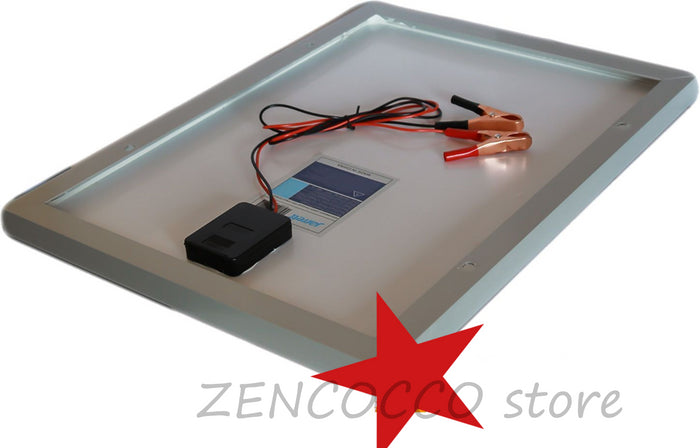 100W Pannello Solare Modulo Fotovoltaico 12V CELLE SILICIO PINZE BATTERIA - ZENCOCCO