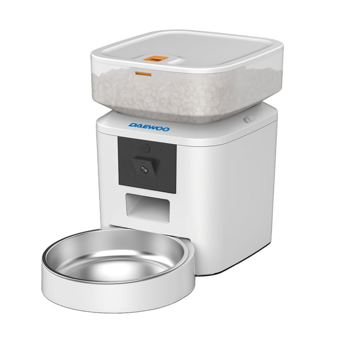 Distributore Automatico Crocchette Cane Gatto + Telecamera HD, Capacità 2 Litri (D-QQ039-2L) | Daewoo