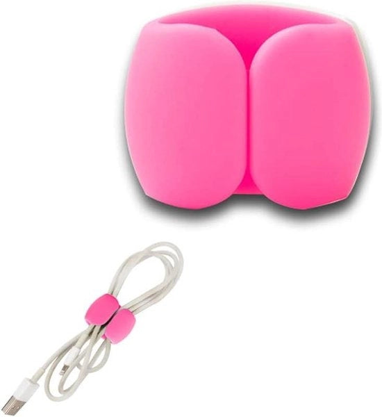 Organizzatore multifunzionale di cavi, supporto per cavo di auricolare, supporto per cavo USB dati - rosso arancione