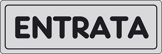 Adesivo Entrata negozi uffici attivitÃ  commerciali 15CMx5CM