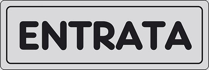 Adesivo Entrata negozi uffici attivitÃ  commerciali 15CMx5CM