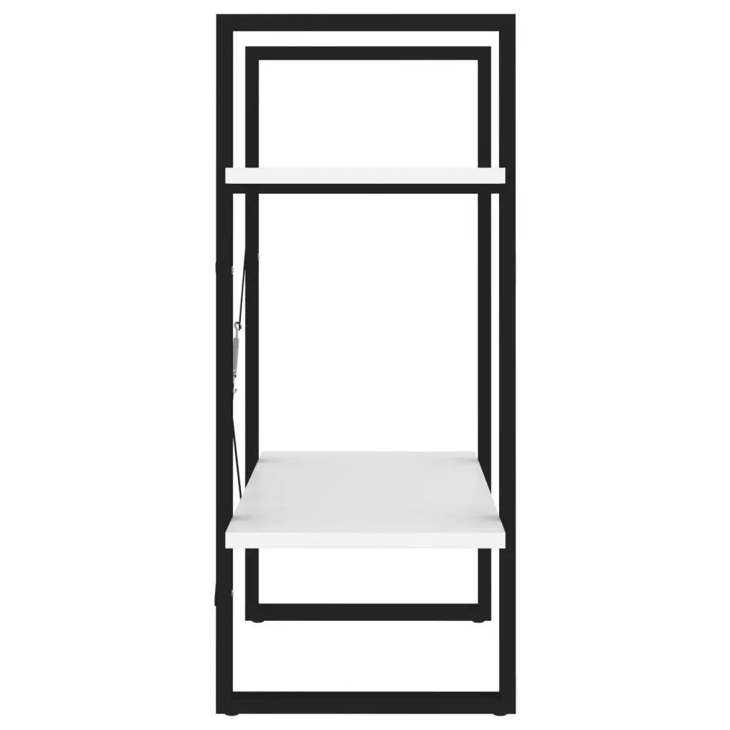 Libreria a 2 Ripiani Bianca 60x30x70 cm in Legno Multistrato 806427