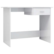 Scrivania tavolo postazione di lavoro mobile per computer studio finitura lucida 100 x 50 x 76 cm legno ingegnerizzato bianco 02_0023536