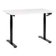 Scrivania regolabile in altezza manualmente bianco e nero 120 x 72 cm Struttura in acciaio verniciato a polvere