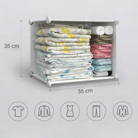 Armadio componibile con misure 147x110x47 cm, ideale per ogni stanza.