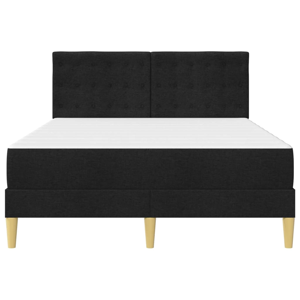 Struttura letto con materasso Nero 140 x 200 cm Tessuto