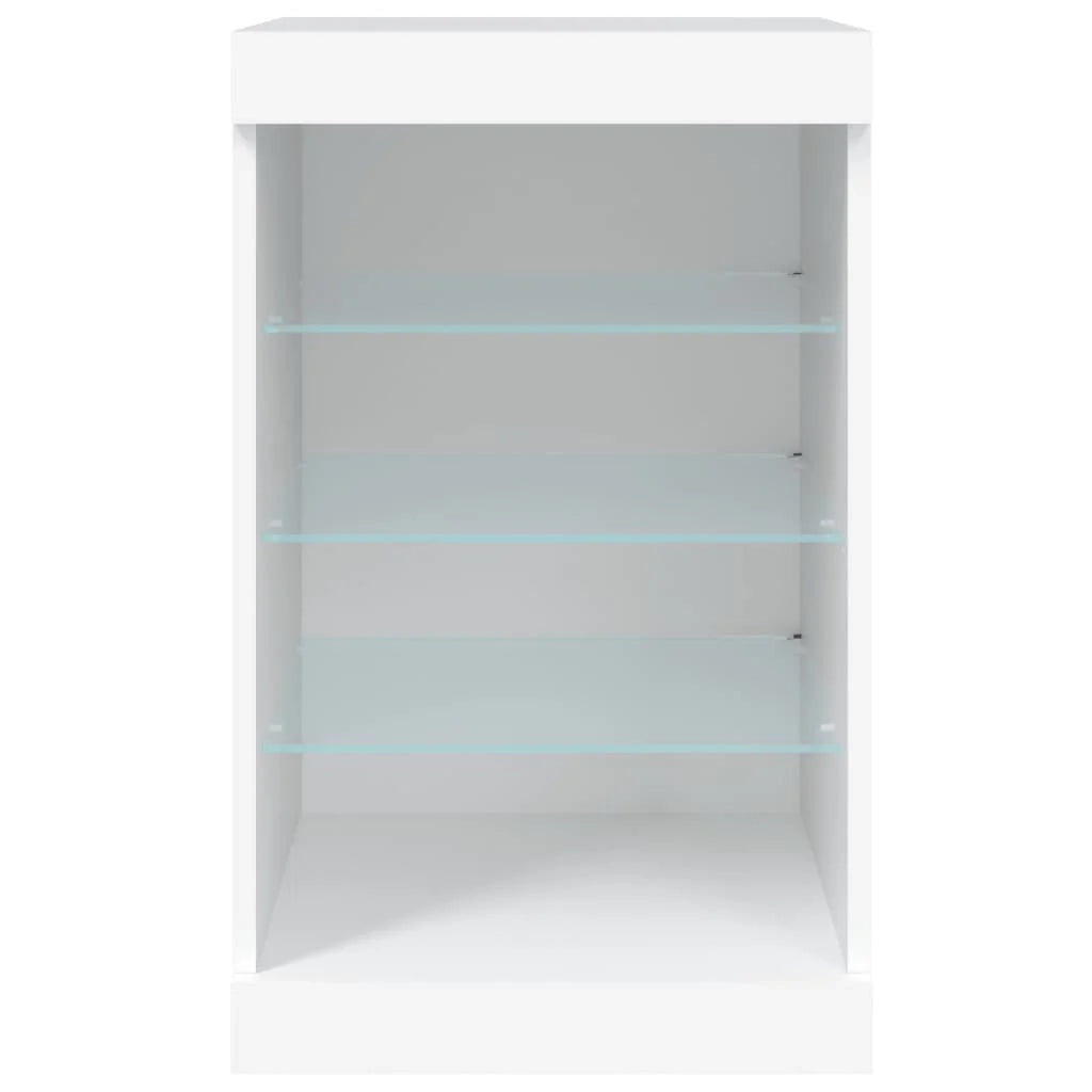 Buffet credenza cassettiera armadio mobile contenitore organizer per cucina soggiorno salotto con luci LED 41 x 37 x 67 cm bianco 02_0029852
