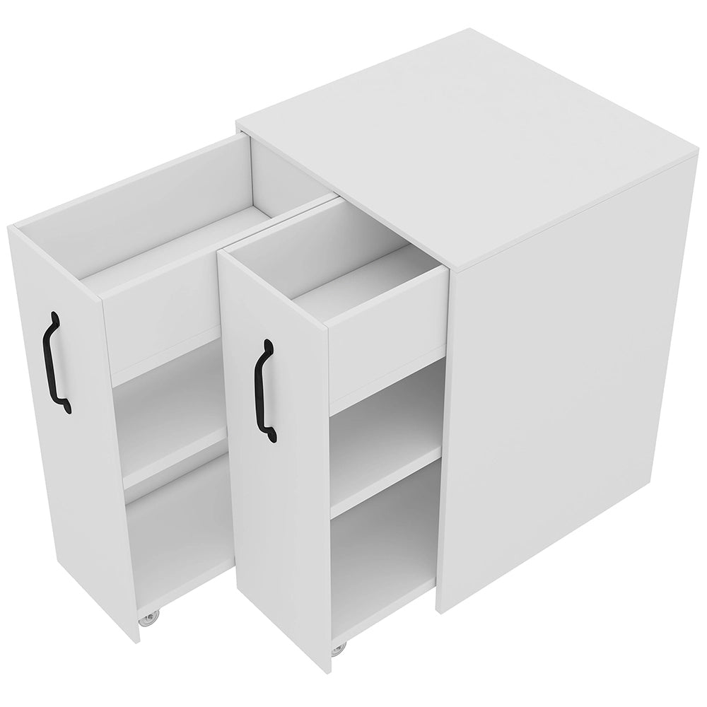 Armadio per documenti su ruote - Xylo - 52 x 50 x 75 cm - con scomparti e cassetti, reversibile, sicurezza anti-caduta