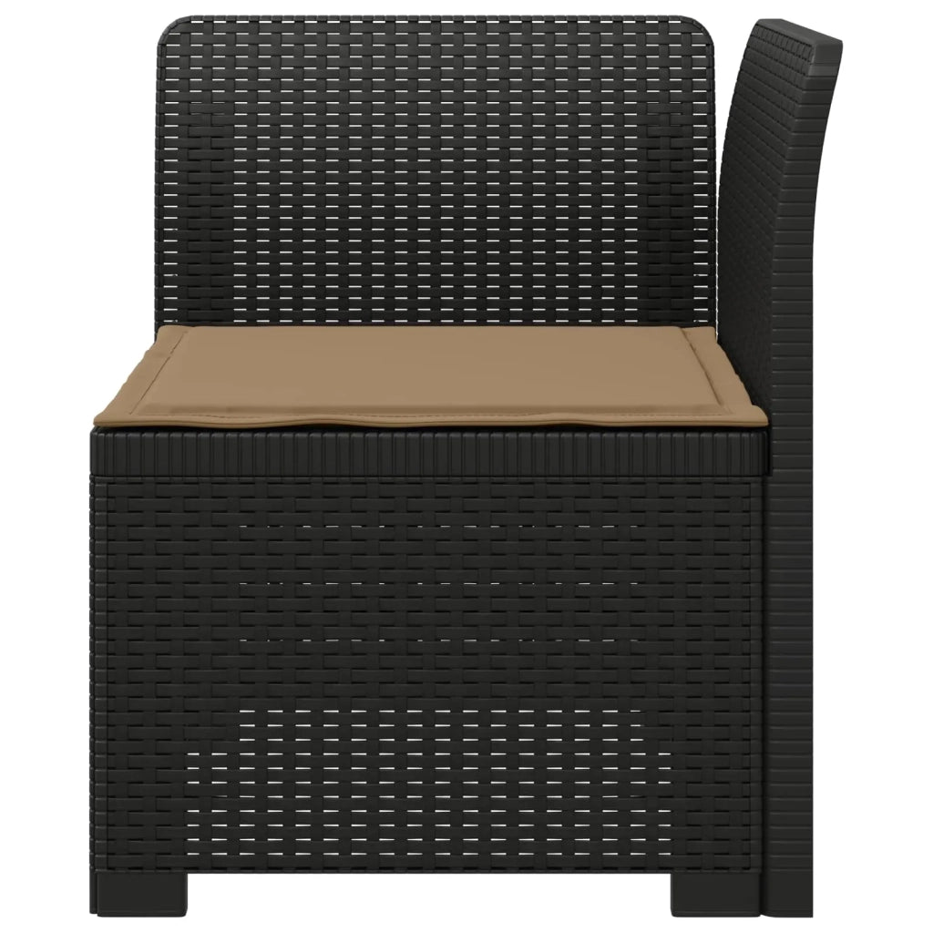 Divano da esterno-Divano da Giardino a 1 Posto con Cuscino Aspetto Rattan PP 173655