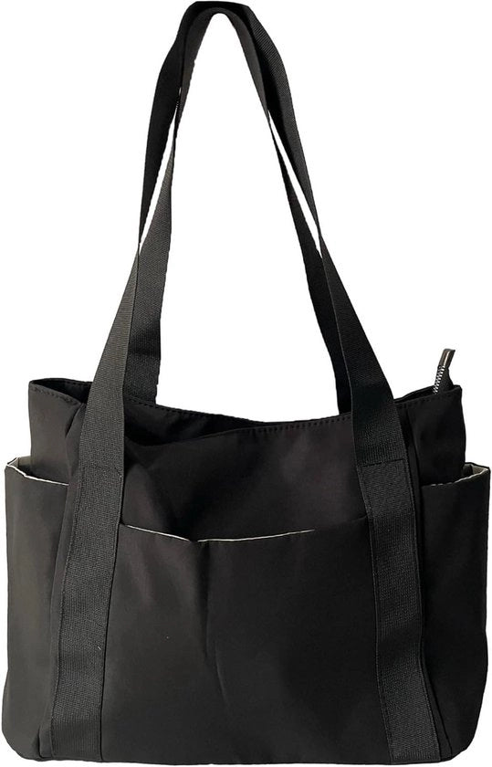 Borsa da Spiaggia con Zip 16L Nylon per Donne Impermeabile Evasiva per Spiaggia Piscina Palestra Shopping Viaggio