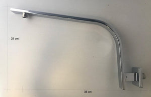 Braccio doccia quadrato rialzato a sbalzo, 30 x 30 cm