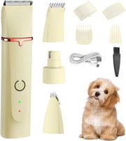 Trimmer per animali - Trimmer per zampe, tondeuse silenziosa, strumento per pulire zampe, occhi, orecchie, faccia per cani, gatti
