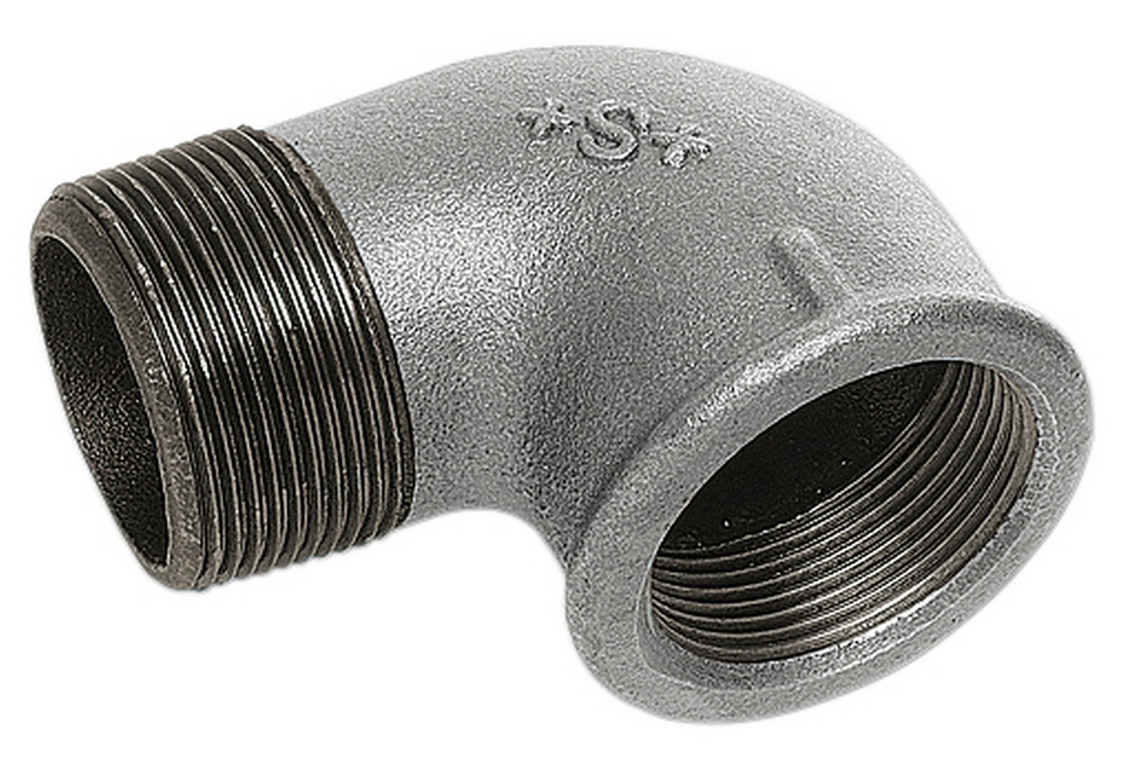 gomito 90g maschio/femmina ghisa zincata diametro 1.1/2 figura 92 cod:ferx.10112