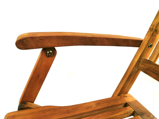 Sedia da giardino, poltrona da giardino, sedia pieghevole in legno di acacia